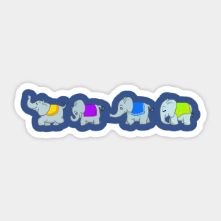 Elephants on Parade Sticker